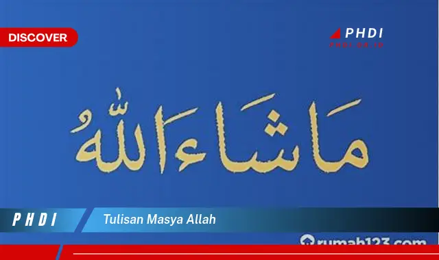 tulisan masya allah