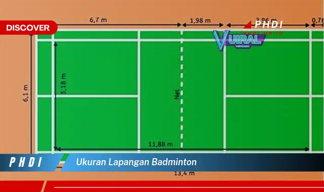 ukuran lapangan badminton