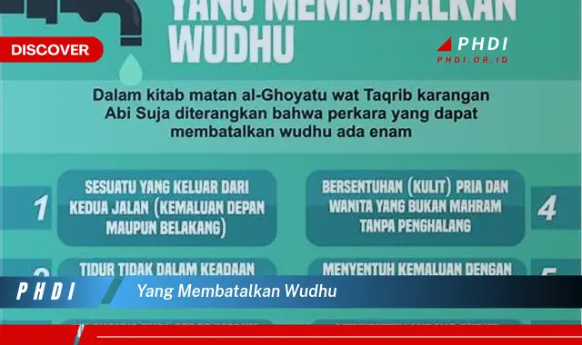 yang membatalkan wudhu