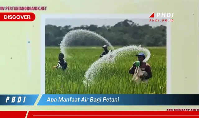 apa manfaat air bagi petani