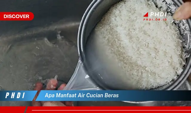 apa manfaat air cucian beras