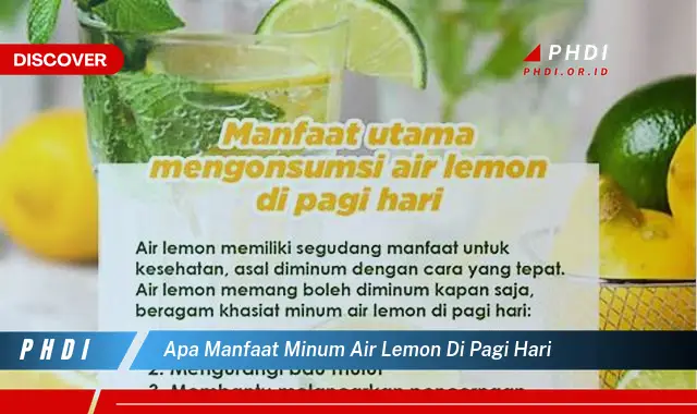 apa manfaat minum air lemon di pagi hari