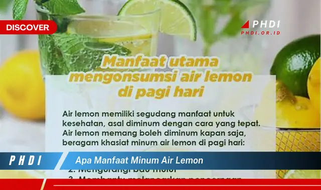 apa manfaat minum air lemon