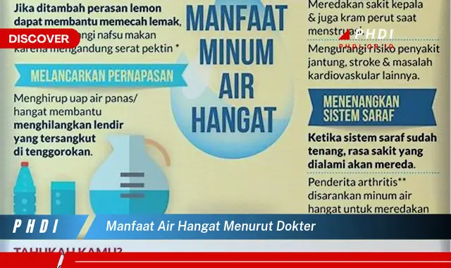 manfaat air hangat menurut dokter