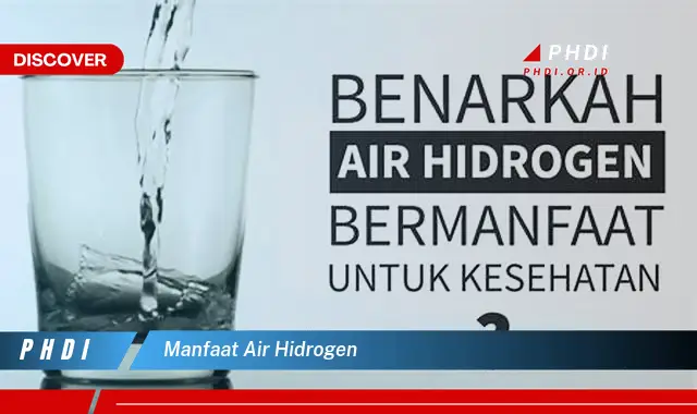 manfaat air hidrogen