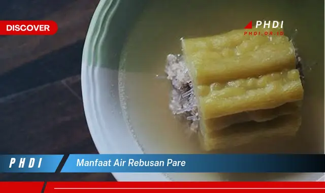 manfaat air rebusan pare