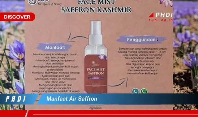 manfaat air saffron