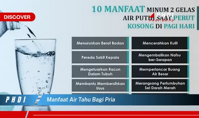 manfaat air tahu bagi pria