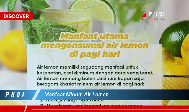 manfaat minum air lemon