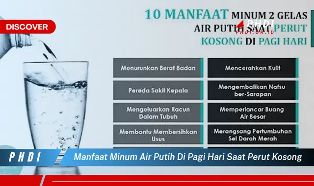 manfaat minum air putih di pagi hari saat perut kosong