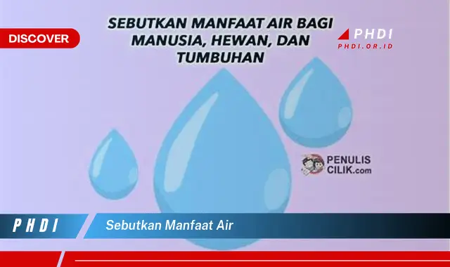 sebutkan manfaat air