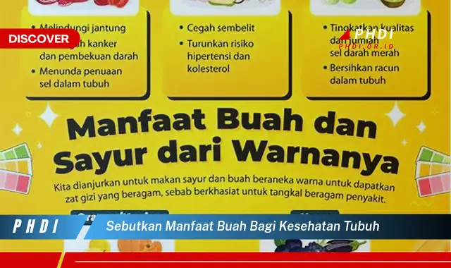 sebutkan manfaat buah bagi kesehatan tubuh