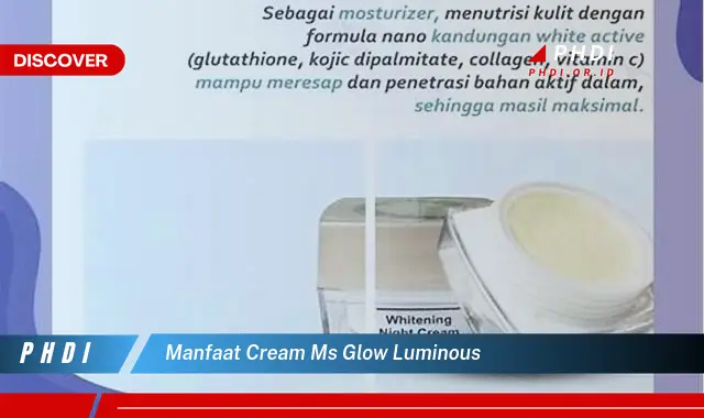 manfaat cream ms glow luminous