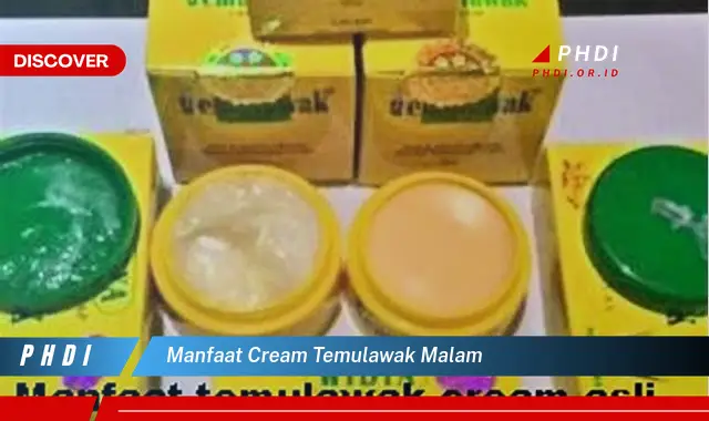 manfaat cream temulawak malam