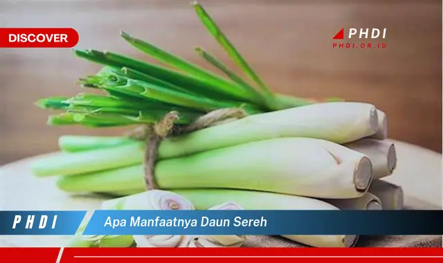 apa manfaatnya daun sereh