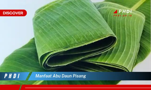 manfaat abu daun pisang