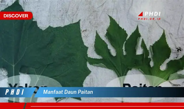 manfaat daun paitan