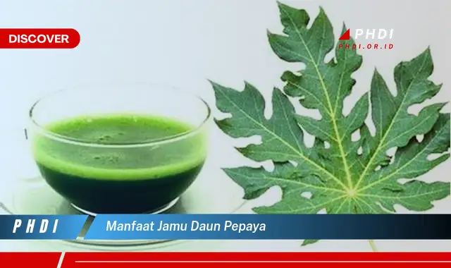 manfaat jamu daun pepaya