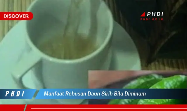 manfaat rebusan daun sirih bila diminum