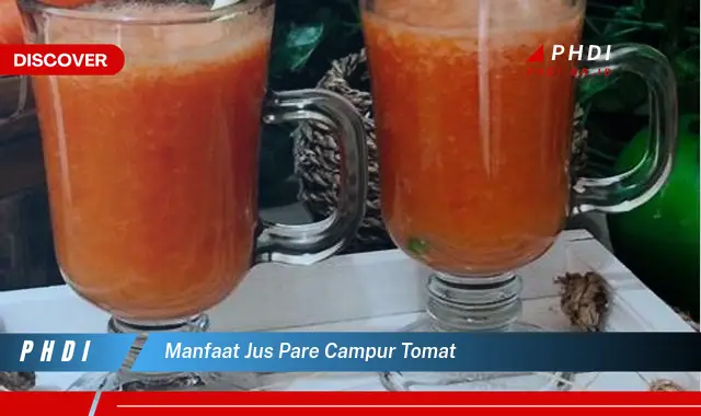 manfaat jus pare campur tomat