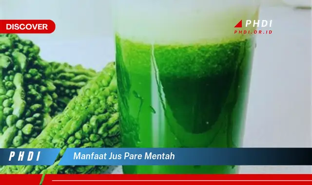 manfaat jus pare mentah