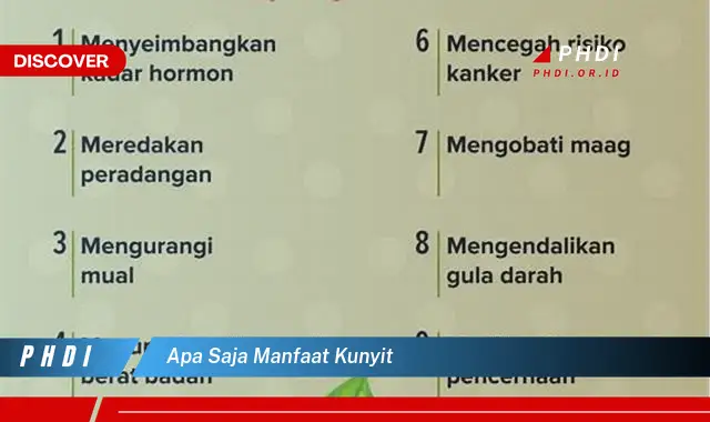 apa saja manfaat kunyit