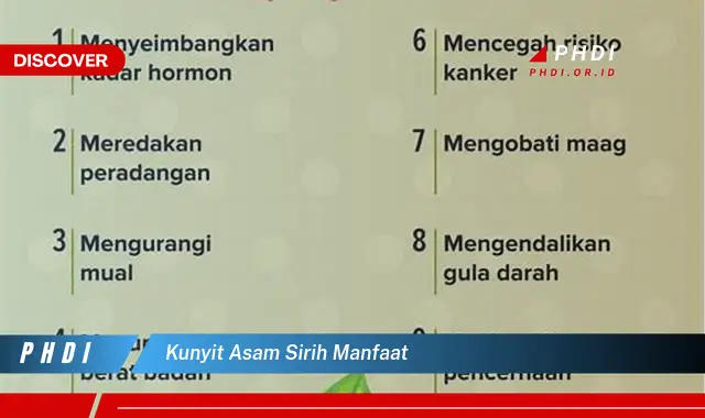 kunyit asam sirih manfaat