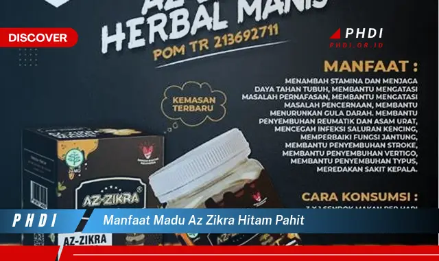 manfaat madu az zikra hitam pahit