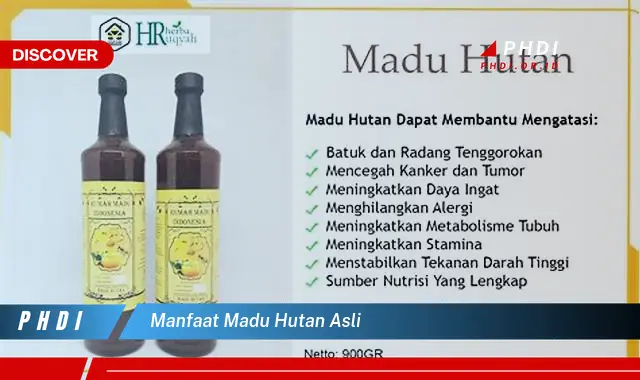 manfaat madu hutan asli