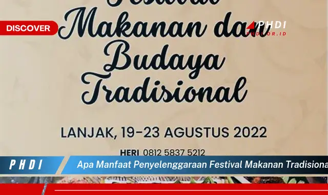 apa manfaat penyelenggaraan festival makanan tradisional