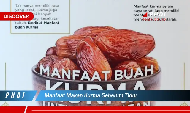 manfaat makan kurma sebelum tidur