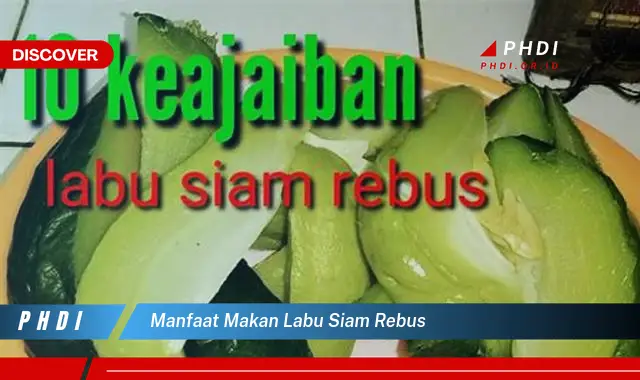 manfaat makan labu siam rebus