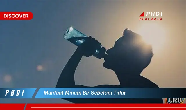 manfaat minum bir sebelum tidur