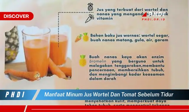 manfaat minum jus wortel dan tomat sebelum tidur