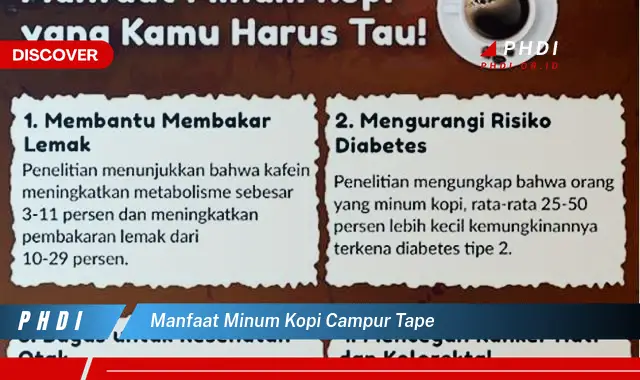 manfaat minum kopi campur tape