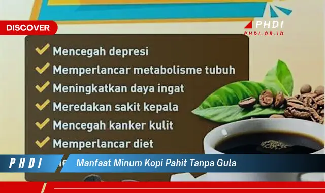 manfaat minum kopi pahit tanpa gula