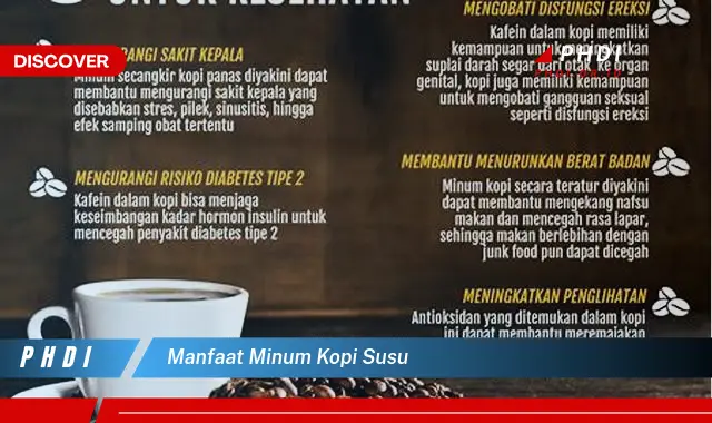 manfaat minum kopi susu