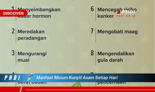 manfaat minum kunyit asam setiap hari