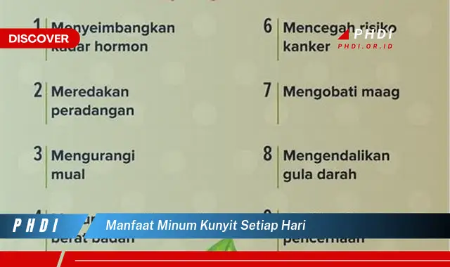 manfaat minum kunyit setiap hari