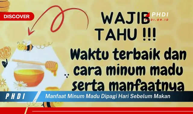 manfaat minum madu dipagi hari sebelum makan