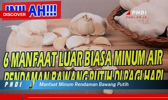 manfaat minum rendaman bawang putih