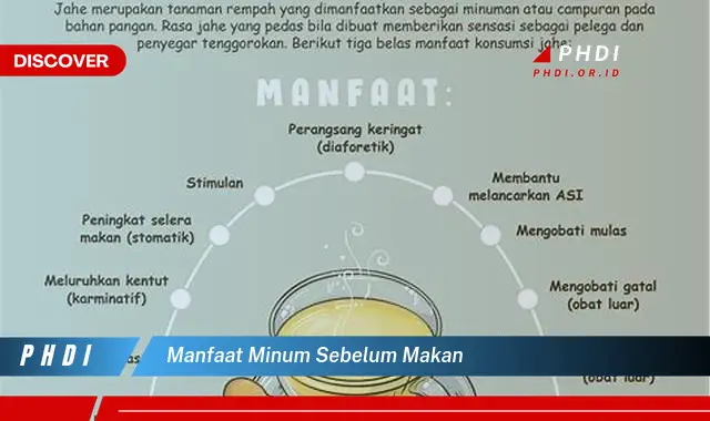 manfaat minum sebelum makan