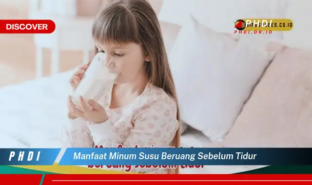 manfaat minum susu beruang sebelum tidur