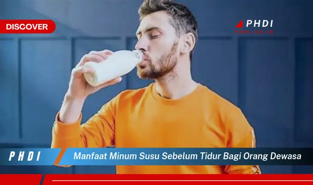 manfaat minum susu sebelum tidur bagi orang dewasa