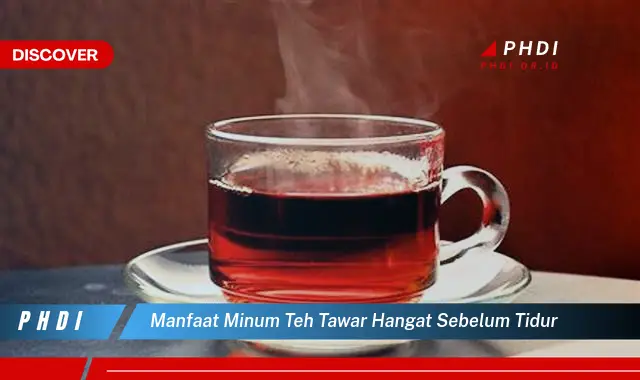 manfaat minum teh tawar hangat sebelum tidur