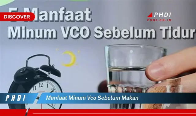 manfaat minum vco sebelum makan