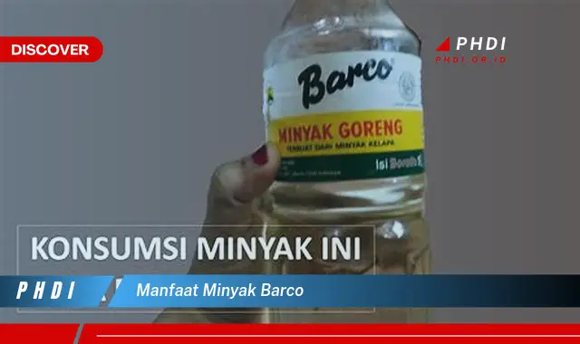 manfaat minyak barco