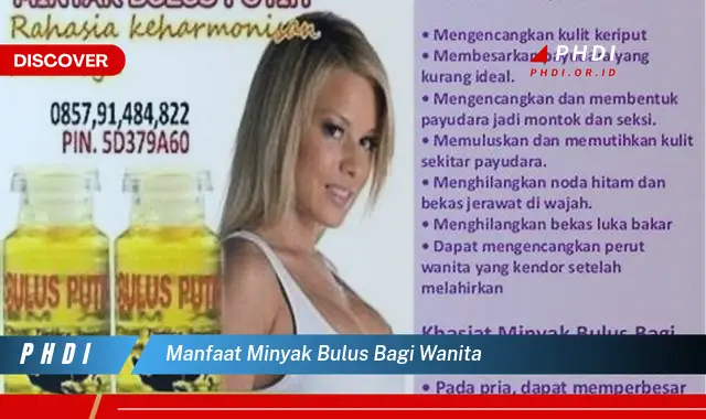 manfaat minyak bulus bagi wanita