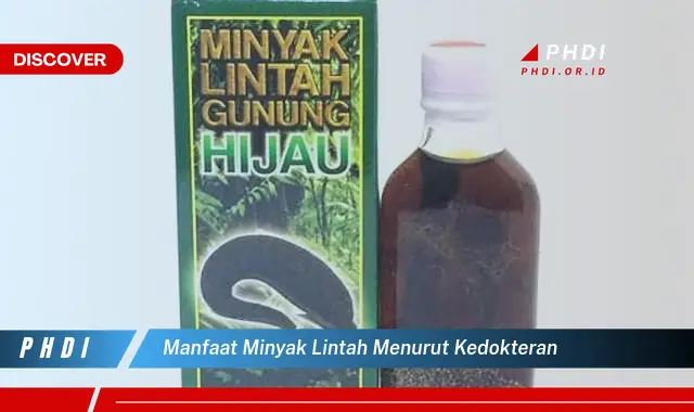 manfaat minyak lintah menurut kedokteran