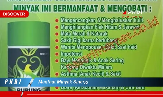 manfaat minyak sinergi